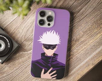 Flexi Cases SATORU GOJO Jujutsu Kaisen/Coque flexible Jujustu Kaisen/Protection/Anime/Personnage/Manga/Samsung/Iphone 14 pro max plus +