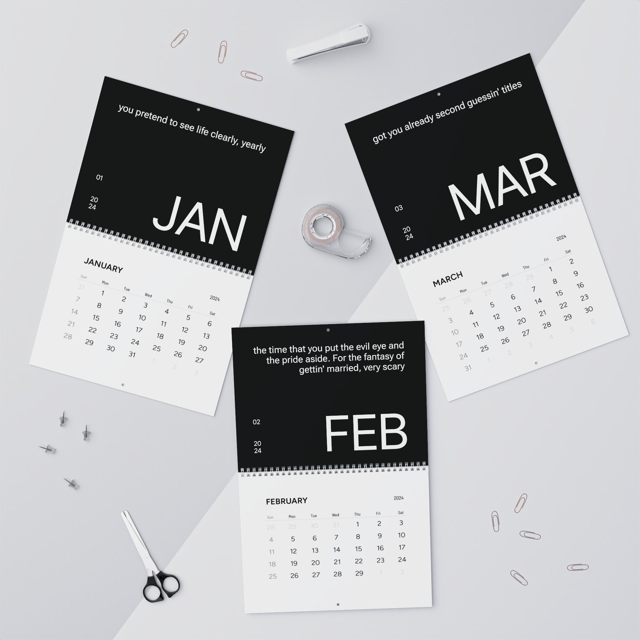 2024 Drake Slime You Out Calendar / Drake Calendar 2024 sold by
