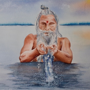 Acquerelli originali ispirati all'India