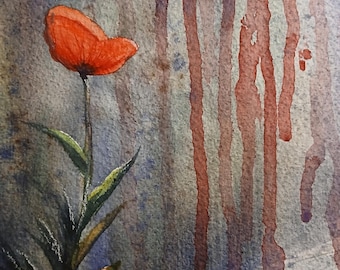 Wound. Hand painted watercolor (not a print)