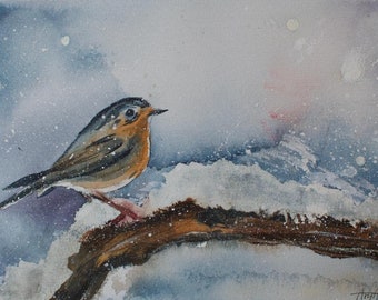 Original watercolors, ideal for special gifts and/or Christmas greeting cards