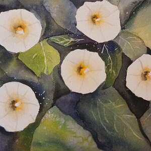 Fiori. Acquerello dipinto a mano (non è una stampa)