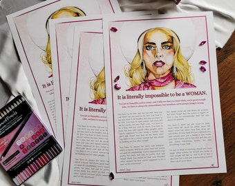 Limited Edition "Barbie" poster | mixed media artwork | watercolor painting | wall art | house decor | print