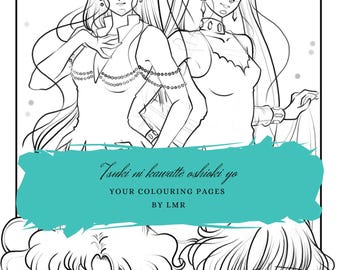 Sailor Moon Coloring Pages, Sailor Moon Villains, Coloring Pages PDF, Kids Creative Activity Book, Coloring Book Compilation