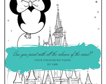 Princess Coloring Pages, 25 Coloring Pages, Coloring Pages PDF, Kids Creative Activity Book