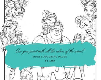 Princess Coloring Pages, 25 Coloring Pages, Coloring Pages PDF, Kids Creative Activity Book |