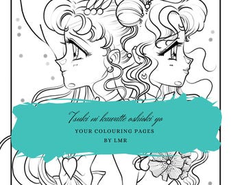 Sailor Moon Coloring Pages, 30 Coloring Pages, Coloring Pages PDF, Kids Creative Activity Book, Coloring Book Compilation