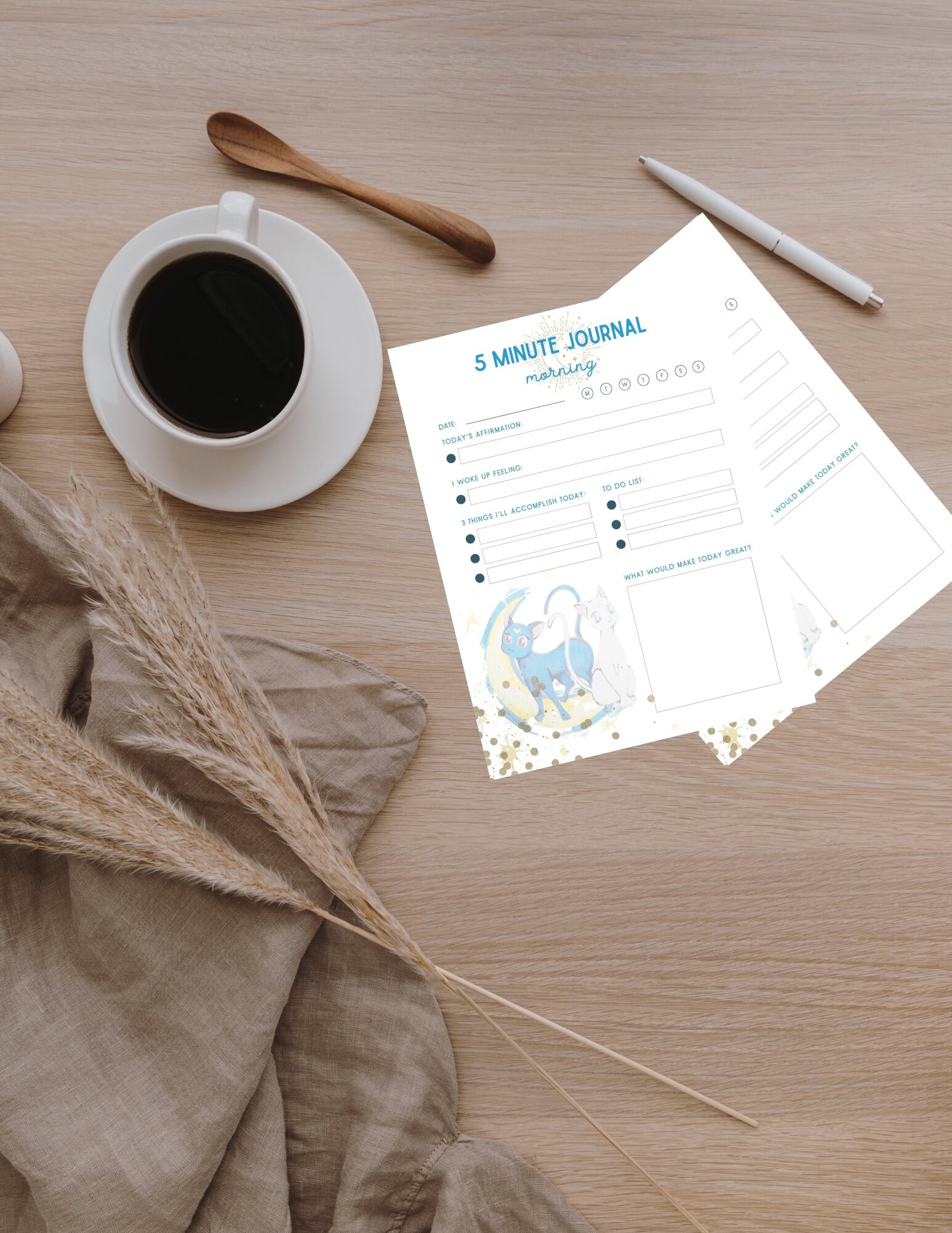 Sailor Moon 5 Minute Journal Printable | Gratitude Journal PDF ...
