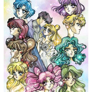 Sailor Moon, Sailor Moon poster, Sailor V, Codename Sailor V, Manga Poster, Manga Print, Sailor Moon Digital Poster, Printable