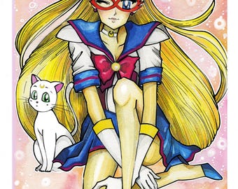 Sailor Moon, Sailor Moon poster, Sailor V, Codename Sailor V, Manga Poster, Manga Print, Sailor Moon Digital Poster, Printable