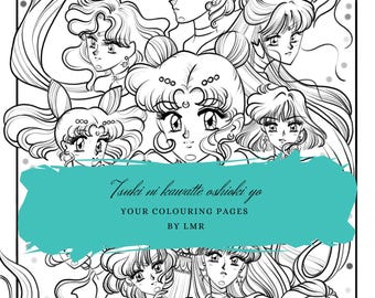 Sailor Moon Coloring Pages, 30 Coloring Pages, Coloring Pages PDF, Kids Creative Activity Book, Coloring Book Compilation