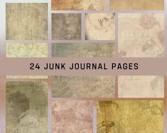 Direct downloaden | Junkjournaal | Digitaal schrijfdagboek | Grunge-collagedagboek | Digitale download | Grungevellen | Digitaal papier