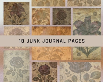 Gotische bibliotheek ongewenste dagboekpagina kruidenarts afdrukbare kortstondige ongewenste dagboek groene heks digitale Victoriaanse plakboekpagina apotheker pagina