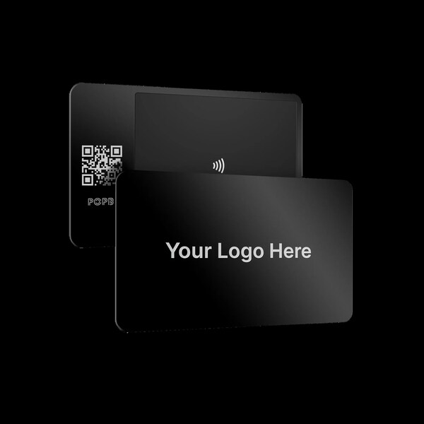 Engraved Nfc Metal Business Card Etsy