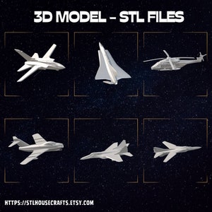 Bundle of 24 High-Quality Aircraft STL Files for 3D Print Army Plane Pack Printable 3D Scan Files Instant Download Army Plane Collection 画像 1