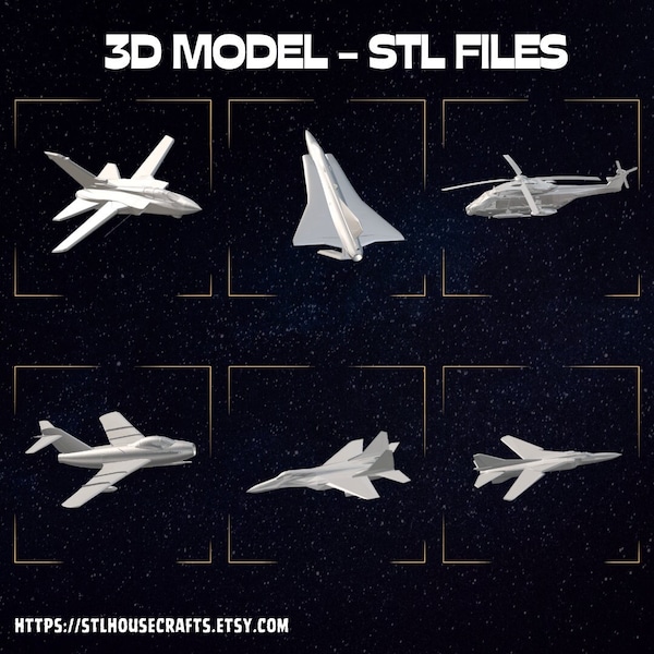 Bundle of 24 High-Quality Aircraft STL Files for 3D Print  Army Plane Pack  Printable 3D Scan Files Instant Download Army Plane Collection