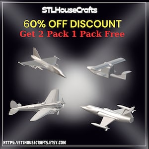 Bundle of 24 High-Quality Aircraft STL Files for 3D Print Army Plane Pack Printable 3D Scan Files Instant Download Army Plane Collection 画像 7