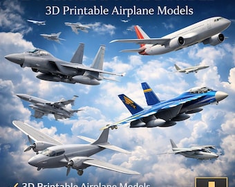 24 Aircraft STL Bundle – 3D Printable Airplane Models for Scale & Diorama – Aviation Digital Download