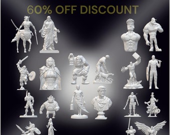 People & Characters 3D Model STL Bundle (Digital Download)