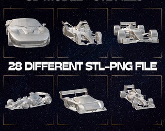 28 Sport Cars Stl-Png,Bmw Stl,Ford,F1,Stl,High Quality Car Stl File,Printable Stl File,Ready To Print,Ultimate Car Bundle,Sport Cars,Digital