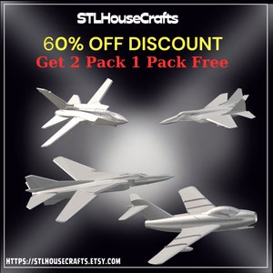 Bundle of 24 High-Quality Aircraft STL Files for 3D Print Army Plane Pack Printable 3D Scan Files Instant Download Army Plane Collection 画像 6