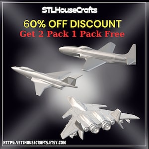Bundle of 24 High-Quality Aircraft STL Files for 3D Print Army Plane Pack Printable 3D Scan Files Instant Download Army Plane Collection 画像 8