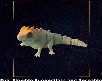 Articulated Iguana STL: Flexible 3D Print Lizard, Poseable Model (Digital Download)