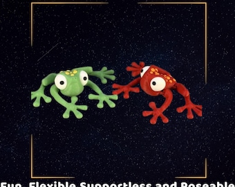 Articulated Frog STL | Flexible, Poseable 3D Print Fidget Toy