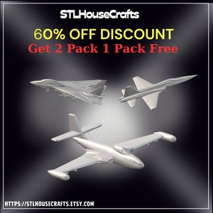 Bundle of 24 High-Quality Aircraft STL Files for 3D Print Army Plane Pack Printable 3D Scan Files Instant Download Army Plane Collection 画像 4