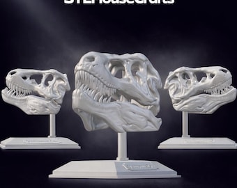 T-Rex Schädel STL Datei - 3D druckbares Dinosaurier Fossil Kopf Modell