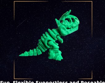Articulated Flexi Dragon STL: Poseable 3D Print Model (PDF Download