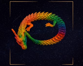 Articulated Dragon STL File: Flexible 3D Print Model (Digital Download)