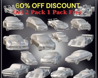Sports Car STL Files: 3D Printing Model Mega Pack (Digital Download)
