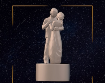 Hugging Couple STL File: 3D Print Model (Digital Download)