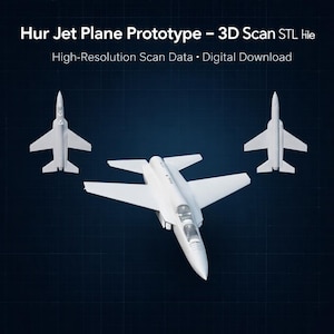 Hur Jet Plane Prototype 3D Scan STL File – High Resolution Aircraft Model