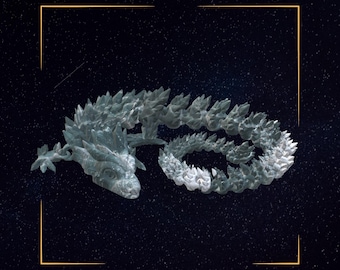 Articulated Crystal Dragon STL: 3D Print Model for Resin/FDM