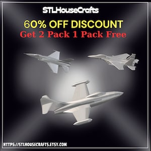 Bundle of 24 High-Quality Aircraft STL Files for 3D Print Army Plane Pack Printable 3D Scan Files Instant Download Army Plane Collection 画像 3