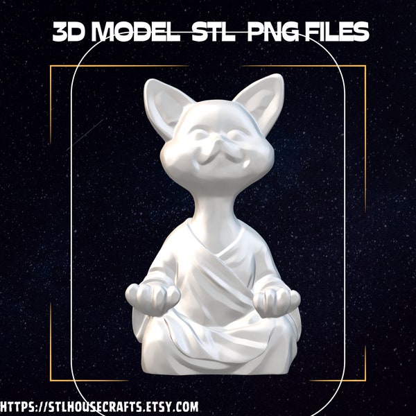 Cat Doing Yoga,Stl File,Ready To Print,Sweet Cat,Home Decoration,Peace Cat,Digital File,Gift For Girlfirend,3D Figure,3D Art STL