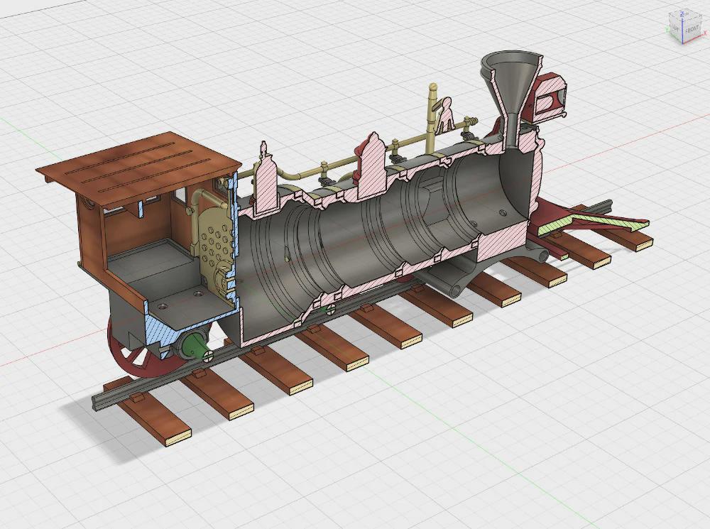 3D Printable Steam Engine Train Model Kit: 100+ Parts, Detailed ...