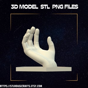 Porta-anéis de mão STL • Suporte realista para joias de mão, impressão 3D STL • Suporte para joias • Expositor de anéis com desenho 3D • Organizador de joias