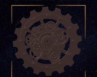 Rustic Clock STL File: 3D Printable Wall Decor (Digital Download)