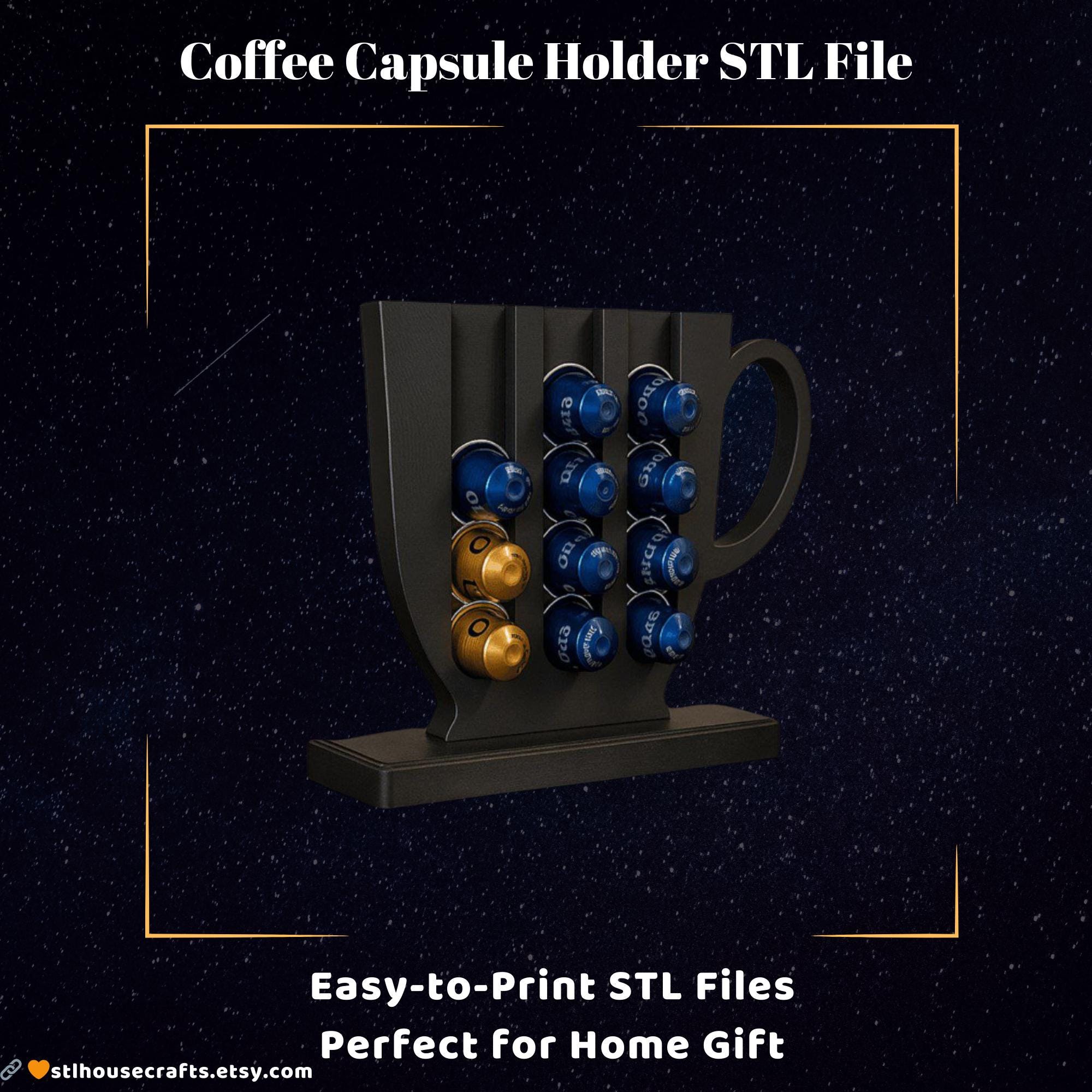Coffee Capsule Holder STL File – 3D Printable Modern Design (instant ...