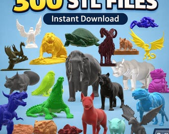 300 Animal STL Files – Safari, Zoo & Jungle 3D Print Models (Digital Download)