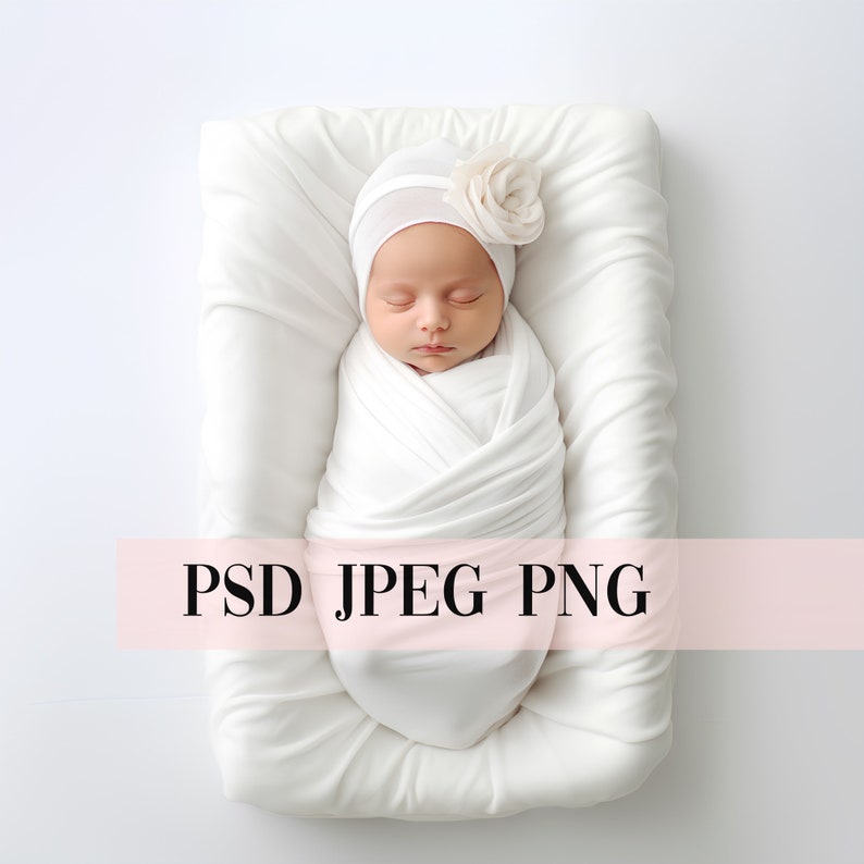 PSD Baby Swaddle Blanket Mockup, PSD Smart Object, Swaddle Mockup