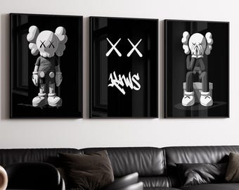 Hypebeast Sneaker, Hypebeast Poster, Set Of 3, Sneaker Prints, Hypebeast Toys, Printable Graffiti Print, KAWS Poster, Digital Download