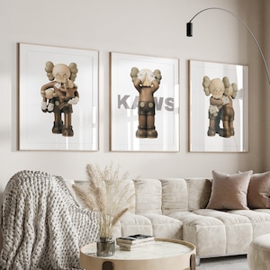 KAWS Poster Set of 3, Printables Minimalist Hypebeast Kaws Figure Poster, Kaws Poster Print, Kaws Wall Art, Graffiti Kaws, Digital Download