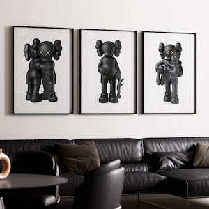 Kaws Poster Set of 3, Printables Minimalist Hypebeast Kaws Figure Poster, Kaws Poster Print, Kaws Wall Art, Graffiti Kaws, Digital Download