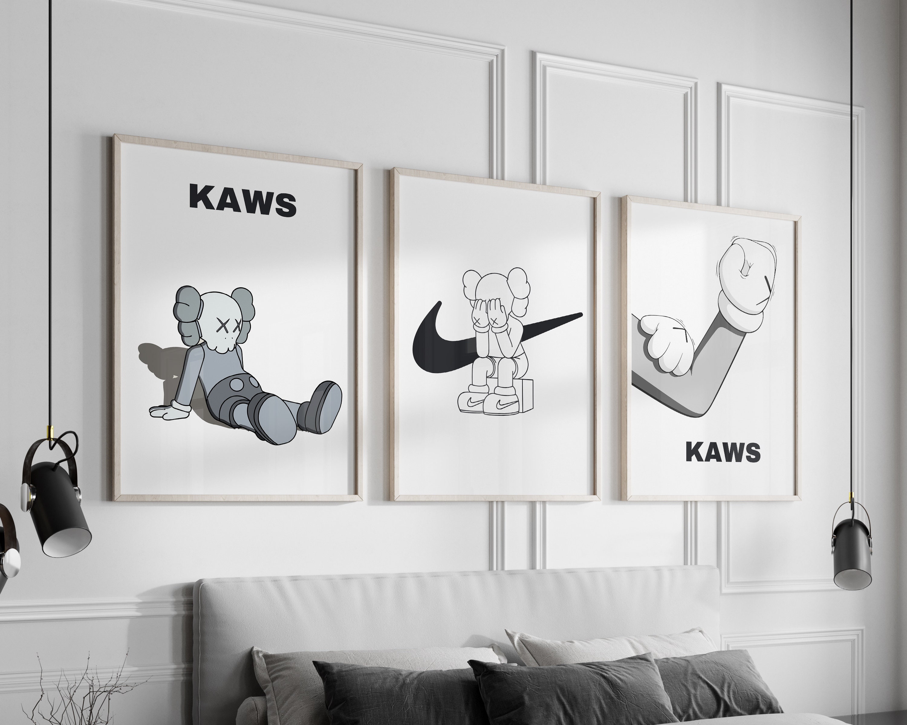 KAWS Poster Set Of 3 Printables Minimalist Hypebeast Kaws Figure KAWS Poster Set Of 3 Printables Minimalist Hypebeast Kaws Figure