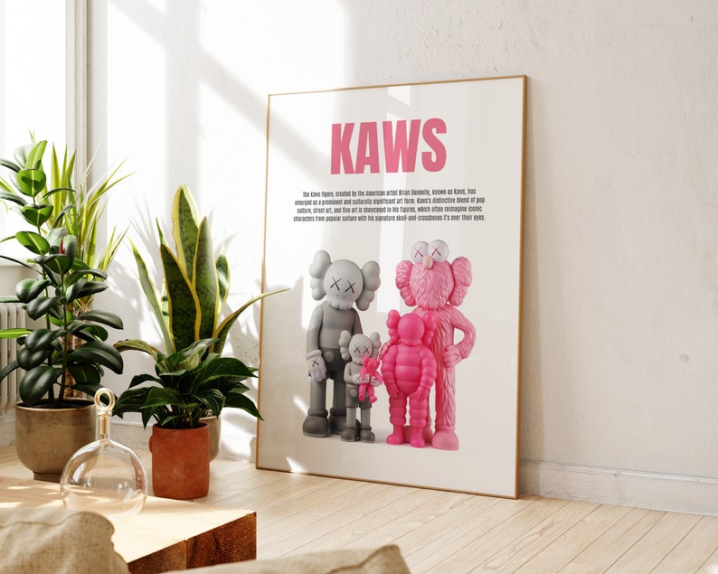 Kaws Poster, Kaws Print, Kaws Wall Art, Kaws Poster Set of 3, Kaws Art