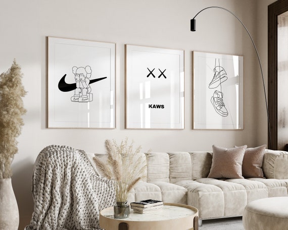 Hypebeast Figure Poster Hypebeast Decor Canvas Minimalist Wall Art  Hypebeast Canvas Print Wall Art Kaws Poster Living Room Decor